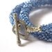 Sky Blue beaded cord necklace - Ciel