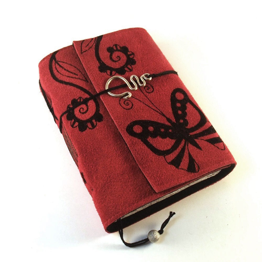 Butterfly -  Leather Journal, Notebook, Diary
