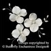 3 Ivory Hydrangea Flower Pearl Vine Bridal Hair Pins with RUSH & PRIORITY s/h