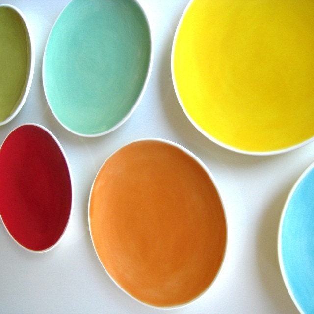 Set of Four Tapas Plates- Choose Your Colors
