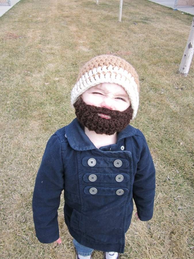 Kids ULTIMATE Bearded Beanie Warm Brown