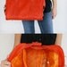 Custom Order for jaimepetruzzi VINTAGE Orange Mottled TOTE Bag Pick Your PoisonLuggage Red