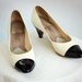 Vintage Spectator Pumps 80s Mod Black White