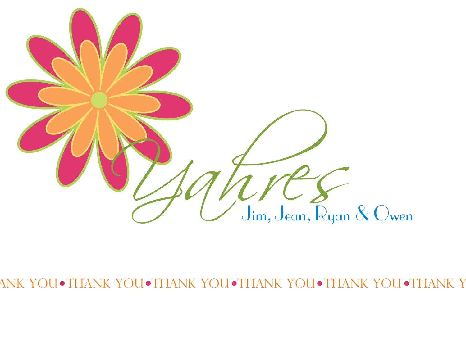 Thank You Card: Flower