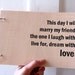 Wooden Guest book / Album / Notebook (9" x 6") -  This day I will marry my friend...