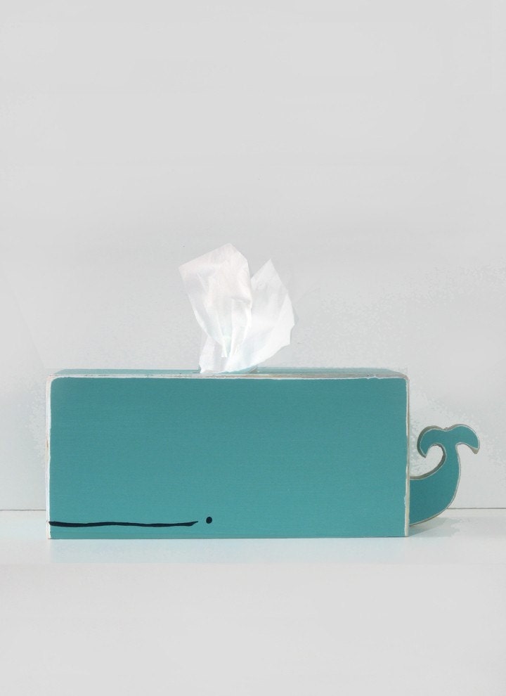 Whale Tissue Holder - Cyan - SHIPS Feb 24th
