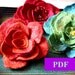 Flower pattern PDF Tutorial  Wet felted flower pin / brooch guide how to make / step by step instruction wedding bridal  baby  party  women