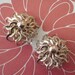 Silver Tone Metal Vintage W. Germany Woven Earrings