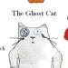 Primitive Folk Art Ghost Cat Paper Doll Original