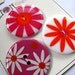 Buttons Bright Flower Trio x3