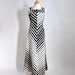 Vtg 70's Diagonally Striped Fabulous Cotton Maxidress XS/S