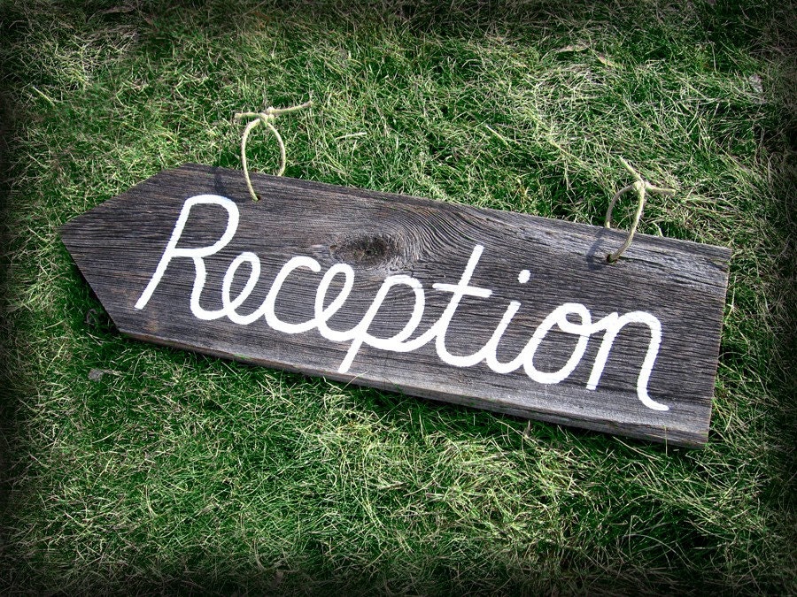 CUSTOMIZED Barn Wood Reception Sign