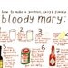 Bloody Mary Recipe - 8 x 10 Print -