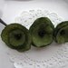 sage green poppy garland headband.