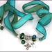 Hand Dyed Silk Wrap BraceletRainforest with by anjalicreations