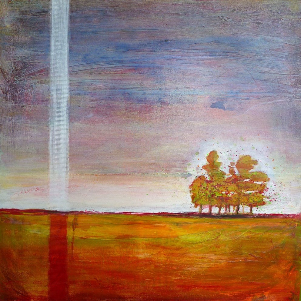 Buzzing Trees, Matted Art Print  sandrine pelissier