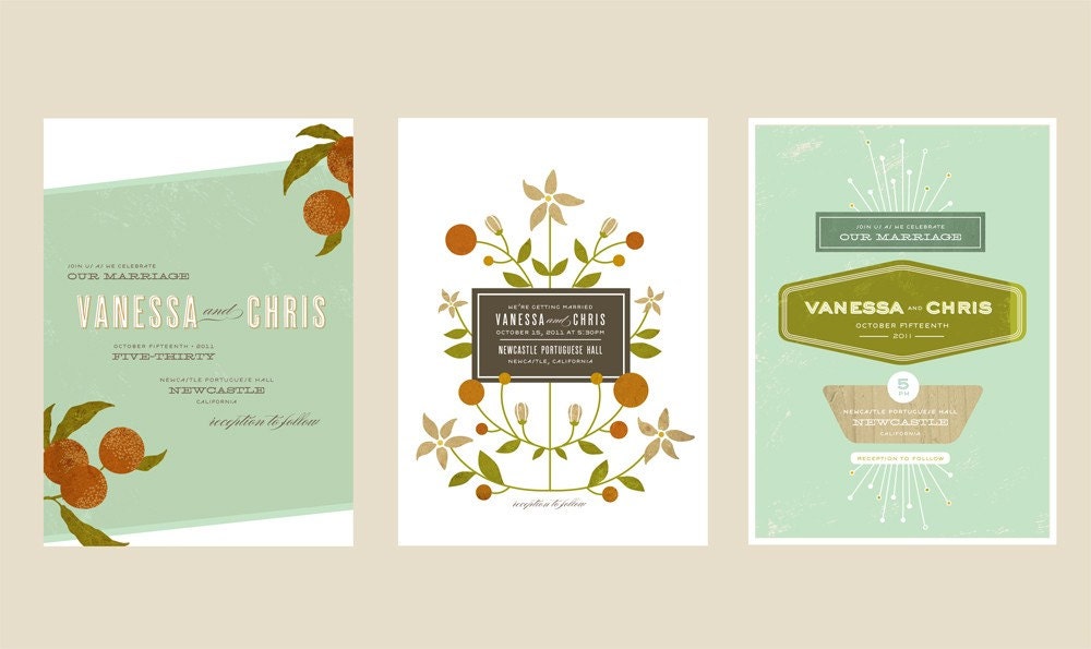 Original C U S T O M Wedding Invitations - Design Fee
