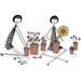 Gardening // 8x10 art print // Eloise and Ramona plant flowers
