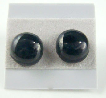 Onyx Black Ceramic Stud Earrings