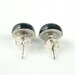 Onyx Black Ceramic Stud Earrings