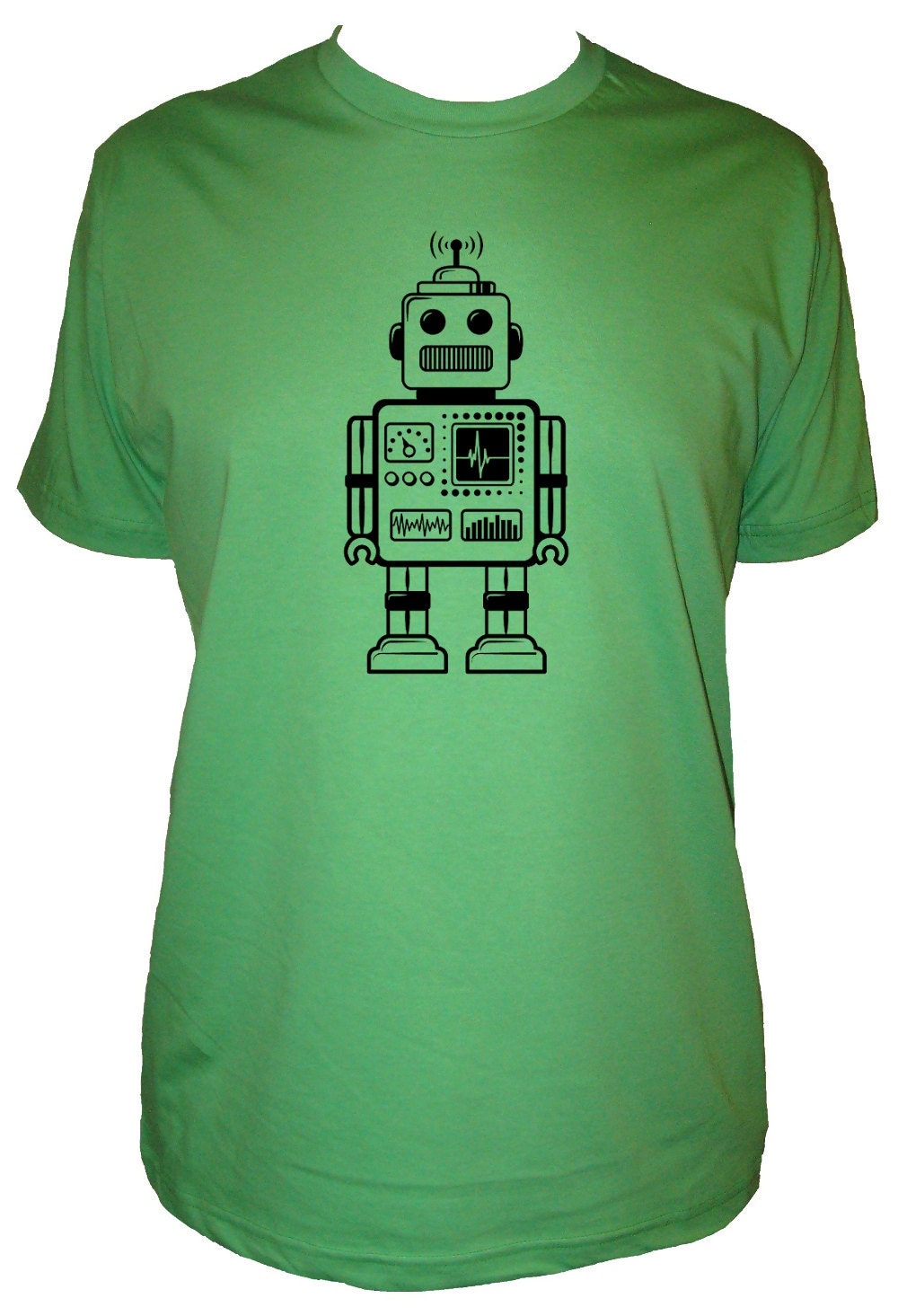 Robot Shirt - 5 Colors Available - Retro Robot Mens Cotton Shirt - Gift Friendly