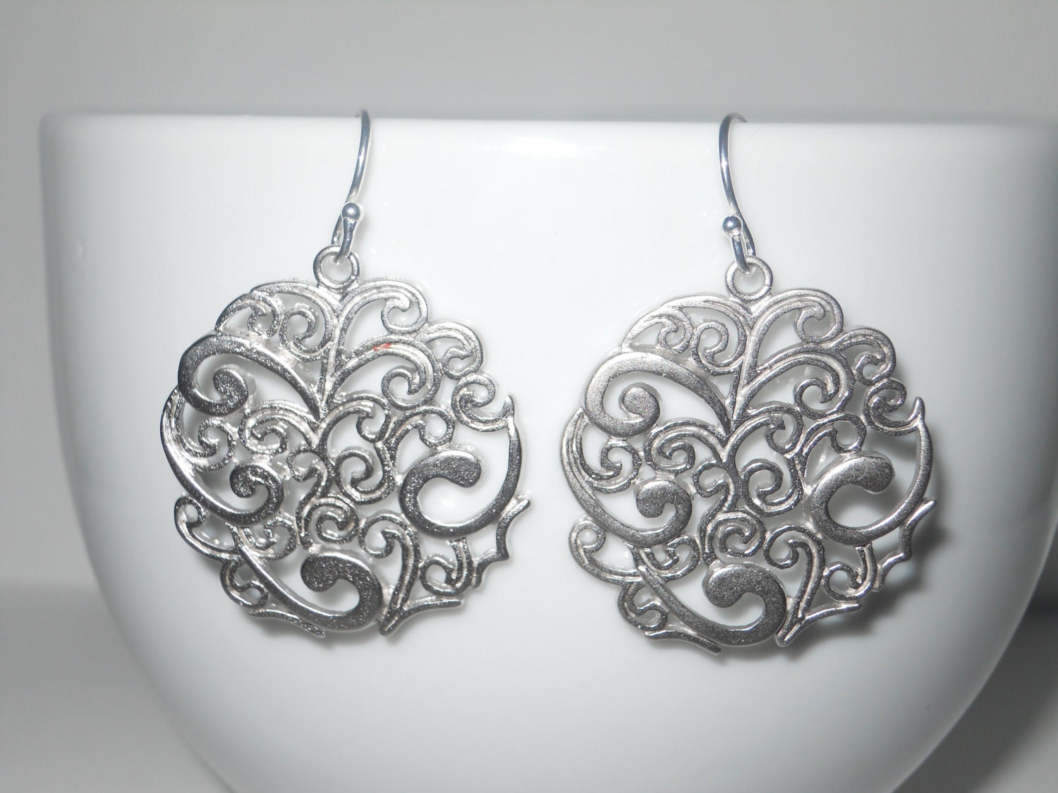 Reserved Listing for Lori - Circle Wave Earrings