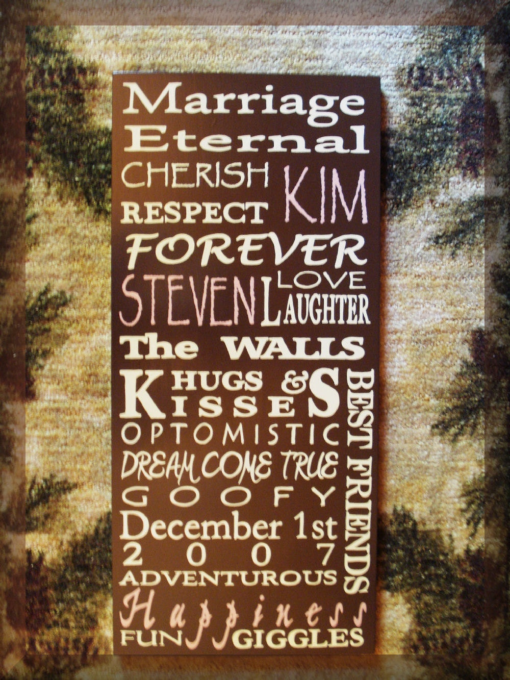 Marriage Subway Sign. Handmade, Hand Painted Custom Wood Sign. We Welcome all Custom Orders