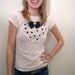 Polka Dot Heart Applique Tee Shirt