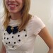 Polka Dot Heart Applique Tee Shirt