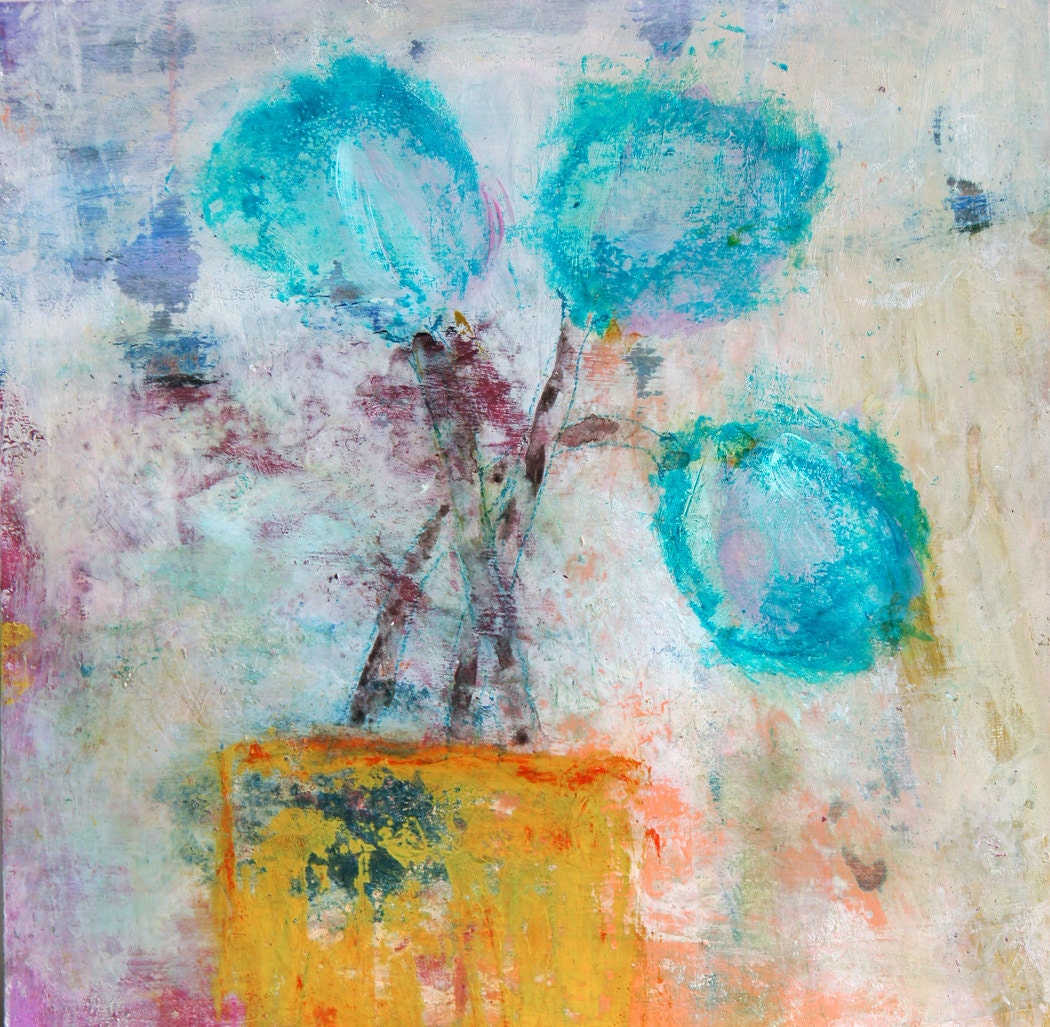 Modern Outsider Contemporary Art  STATIC MOTION flowers tulips