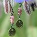 Sterling Lotus Dot in Pink Earrings
