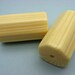 2 Vintage Lucite Huge Cream Barrel Beads FF2