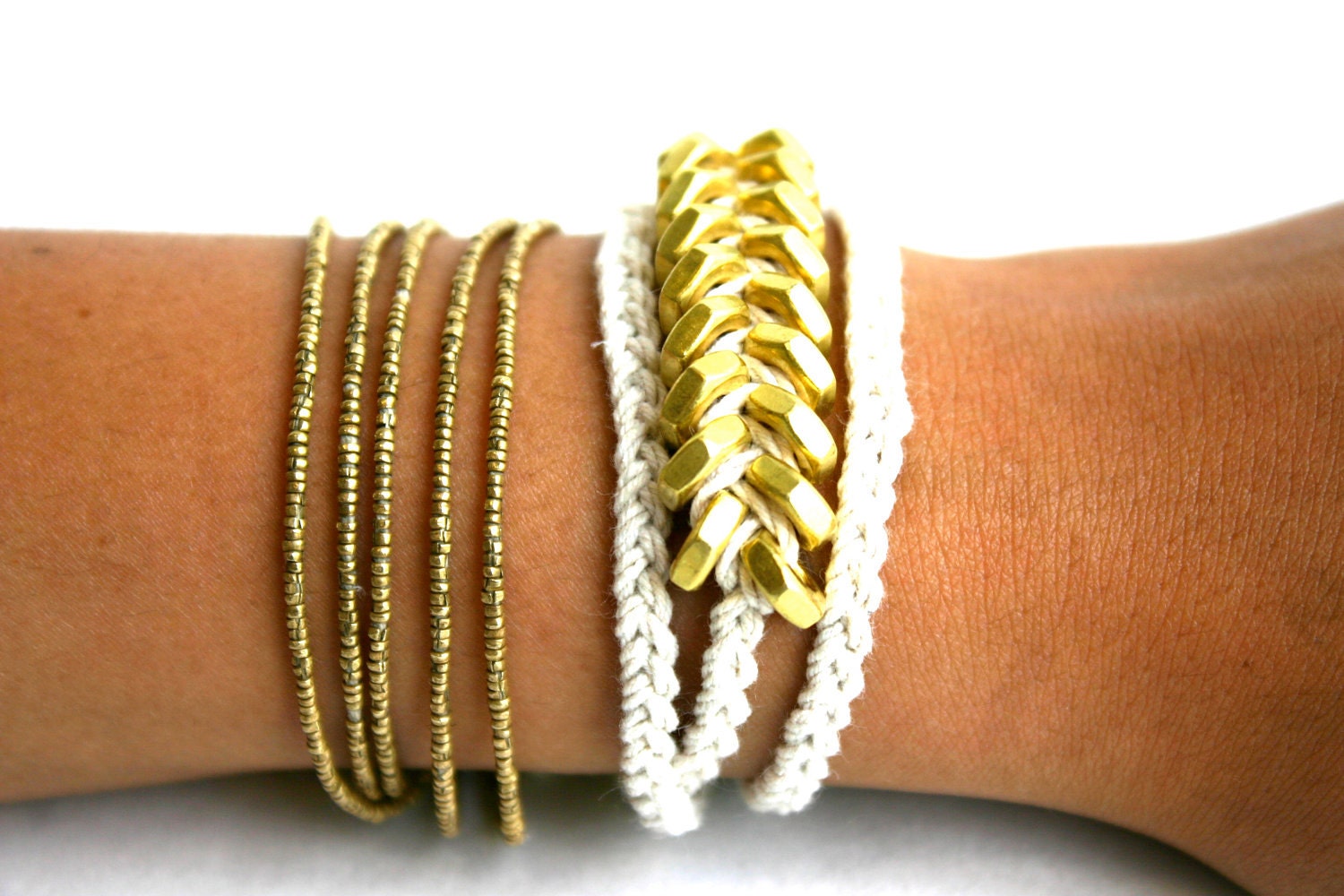 LUXLA Gold Hex Bracelet