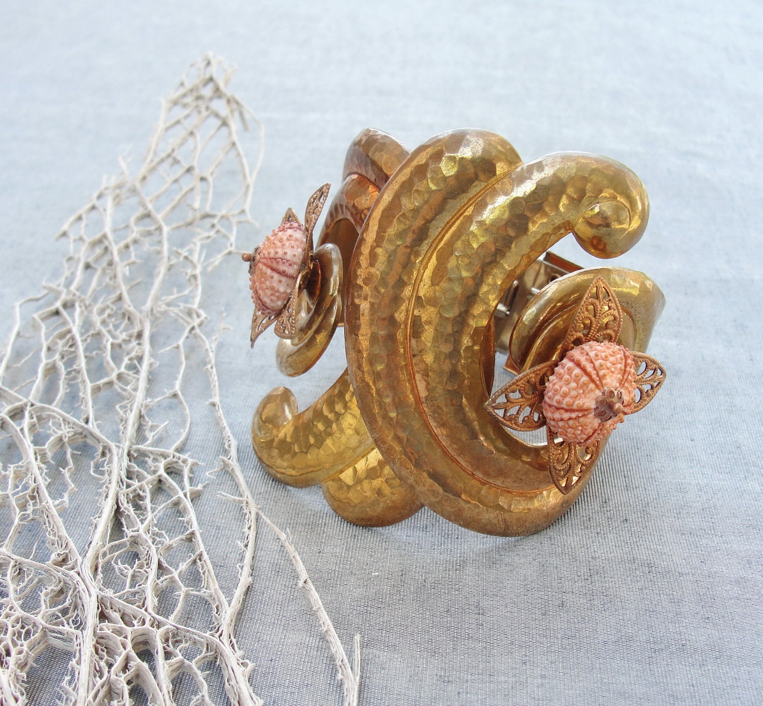 Sea Urchin Collection - Vintage Pink Copper Cuff
