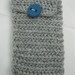 Grey with Blue Button Slip Case Tarot Deck Bag