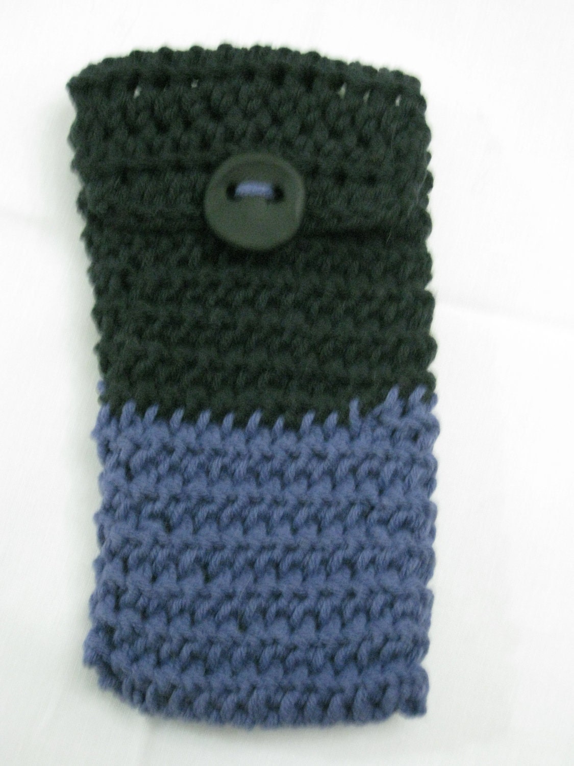 Cotton Purple and Black with Black Button Slip Case Tarot Deck Bag