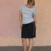 Pencil Skirt -- Industrial black denim