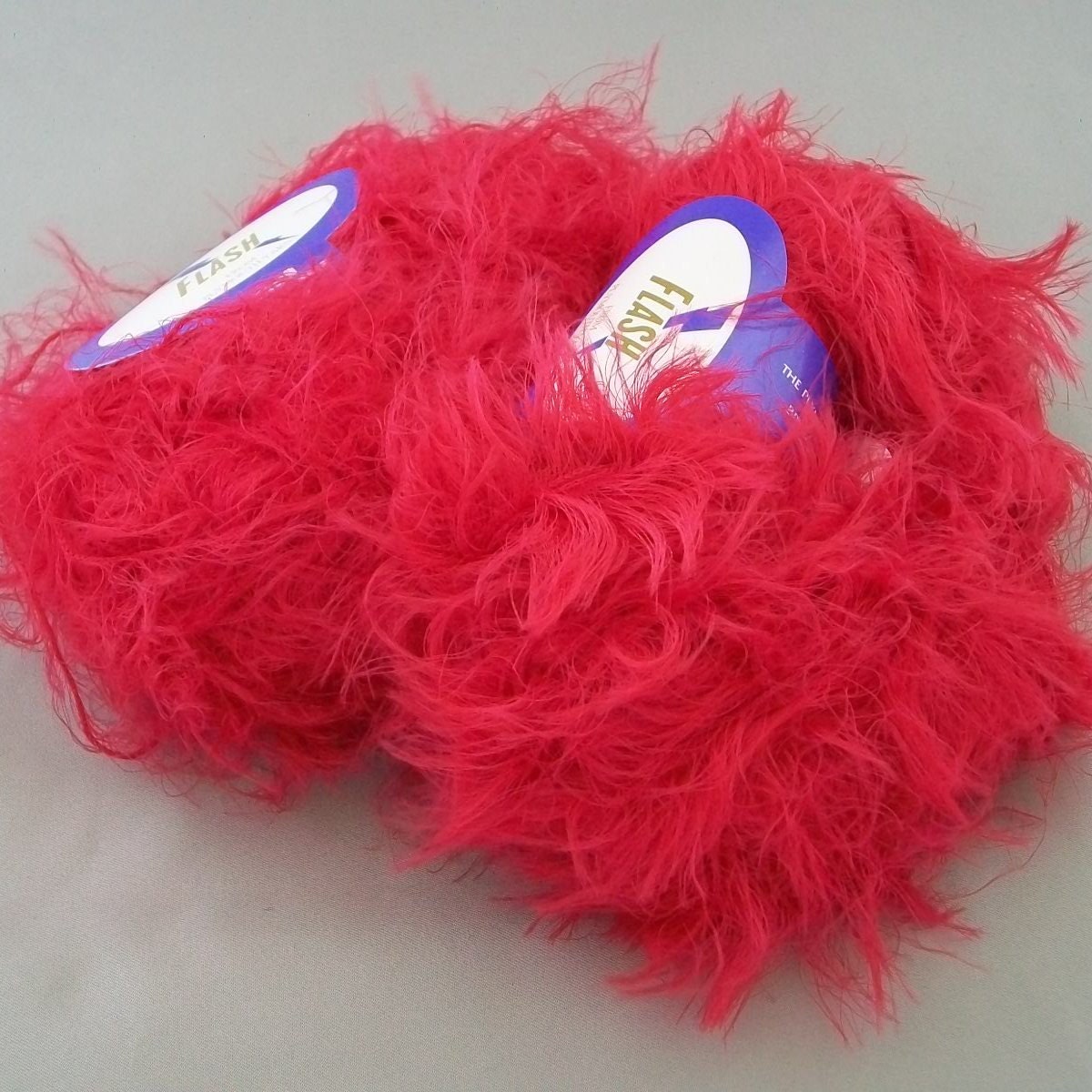 Plymouth Flash Yarn Color 985 Red 2 Skeins - destash by foxygknits