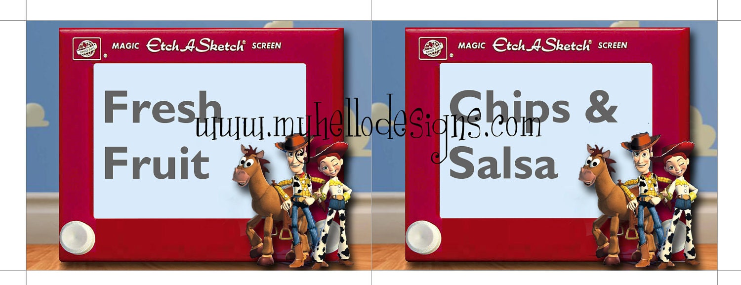 Food Tent Cards:  Toy Story
