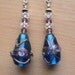 Turquoise Blue Venetian Wedding Cake Earrings Sterling Handmade