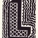 L is for the letter L. Linocut