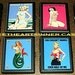 Pulp Fiction Noir Bad Girl Femme Fatatle with Gun Spoof with Words Rest in Pieces Cigarette Id Case Business Card Holder Wallet