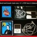 Pinup Redhead Paranoid Smoking Art Deco Flapper Painting Hollow Harlowesque Eyes Cigarette Case or ID card or Wallet