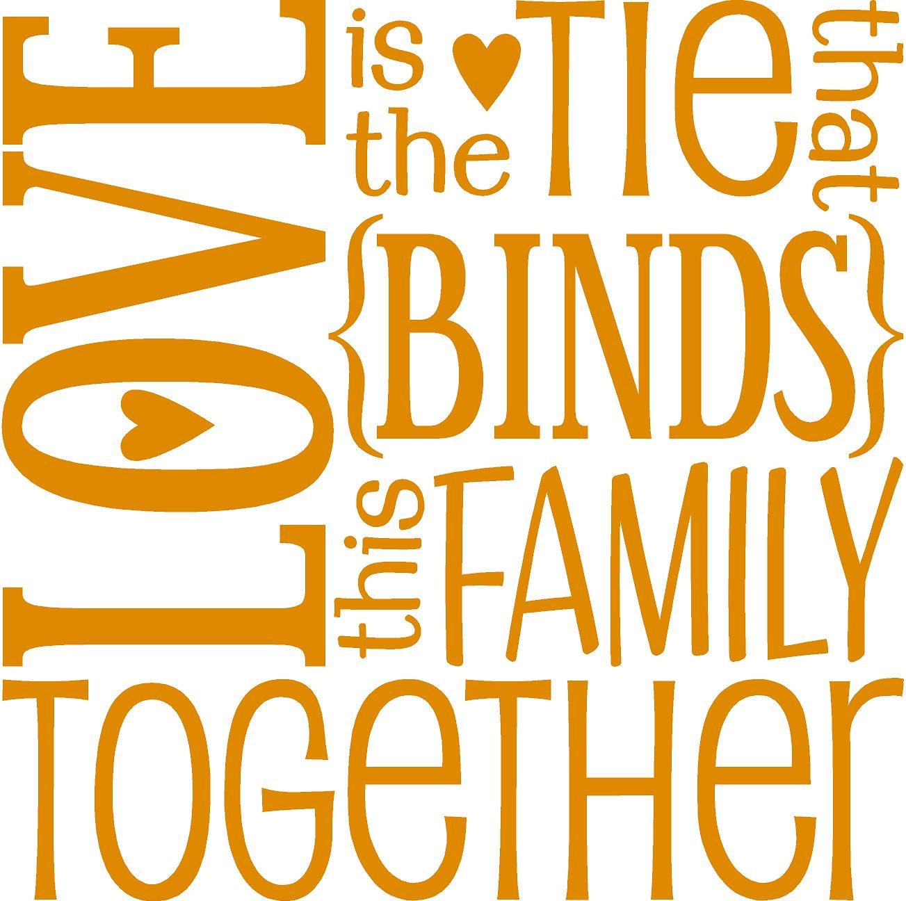 Love is the tie the binds this family together-Subway art -Vinyl Lettering wall words graphics Home decor itswritteninvinyl