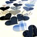 Vintage Heart Punches in Blues, Packet of 100