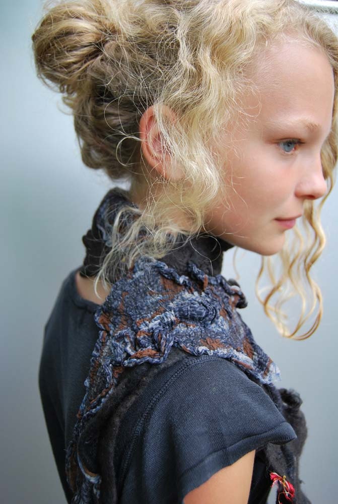 Elegant scarf with beautiful dramatic colors