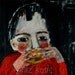 Cheeseburger - original acrylic painting 11x14 canvas