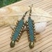 Dragon Skin. Delica Earrings in Green and Bronze