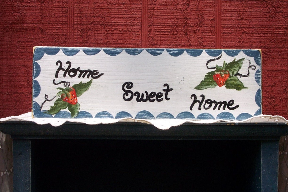 Hand painted sign "Home sweet Home"   Made from Repurposed pallet wood