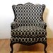 Oversized Black Pattern Armchair